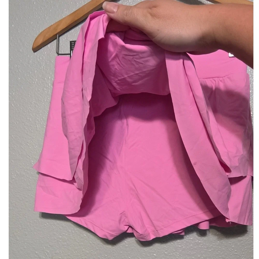 Indero Court Collection Athletic Skort Barbie Pink Medium Tennis Pickleball Golf
